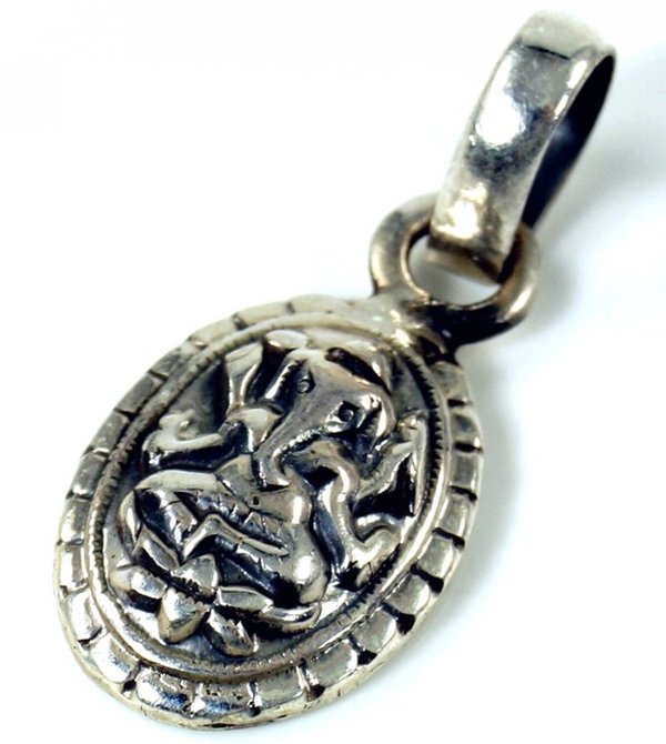 Talisman-Anhänger "Boho Ganesha", 925 Sterling Silber