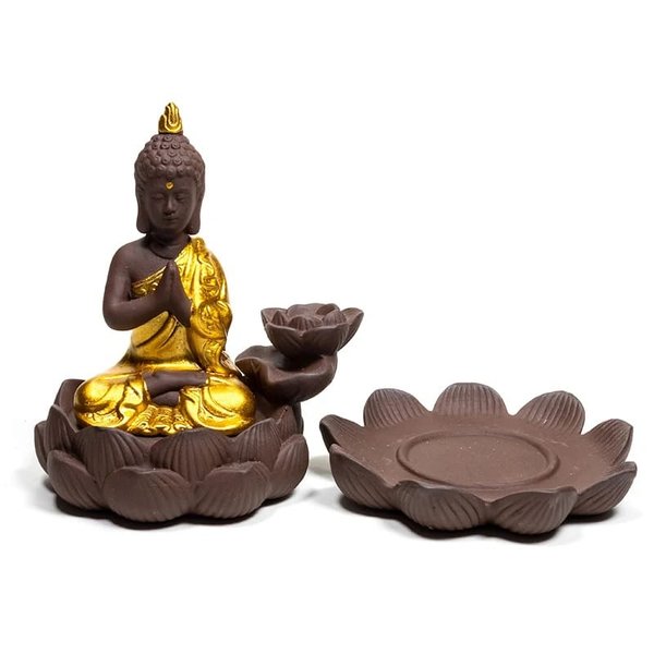Rückflusskegelhalter "Buddha" gold